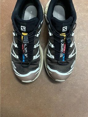 Salomon Women's Brown Black White Trail Sneakers